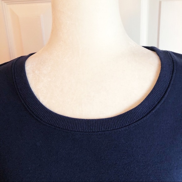 Kensie Jeans Navy Blue Mixed Media Sweatshirt Size XS - Picture 4 of 14